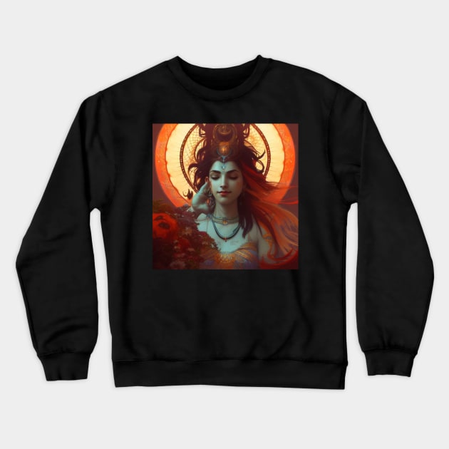 Shiva and Shakti Eternal Love Crewneck Sweatshirt by Feychild333